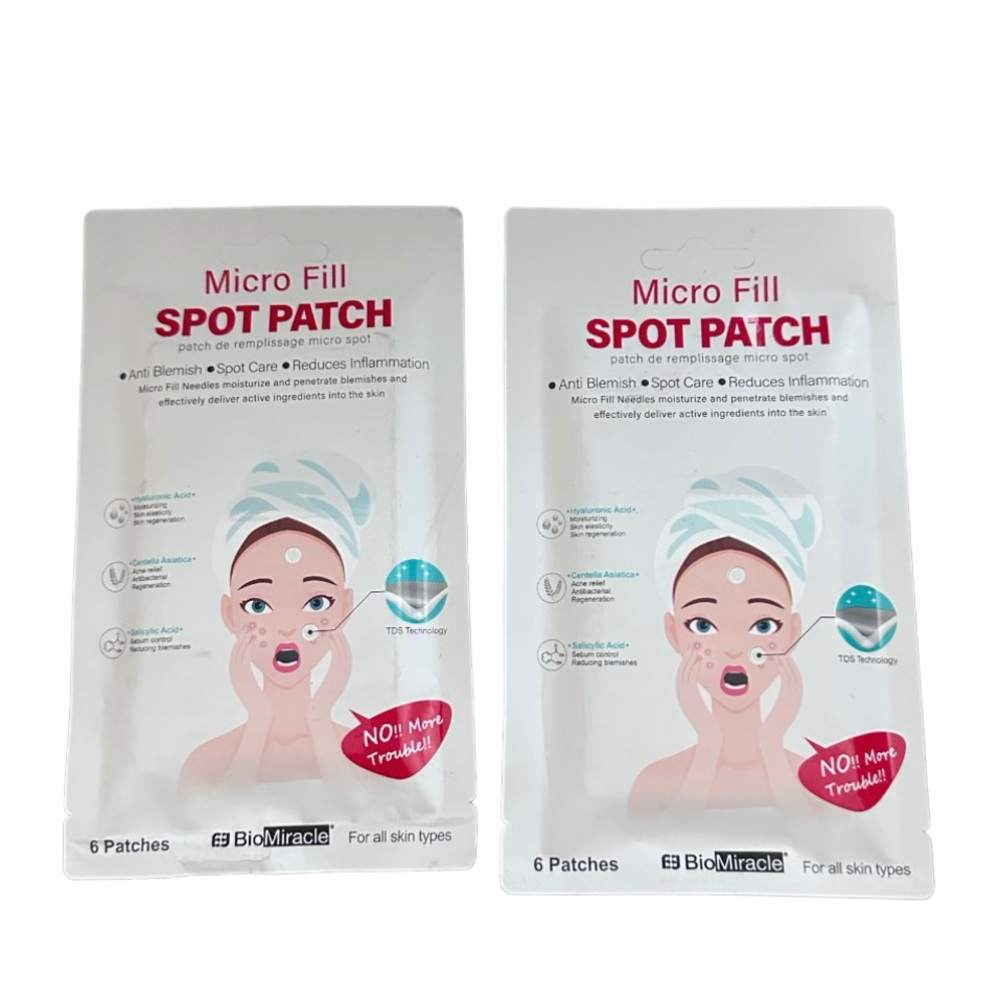 BioMiracle Micro Fill Anti-Blemish Spot Patches Hyaluronic Acid Lot of 2 NEW